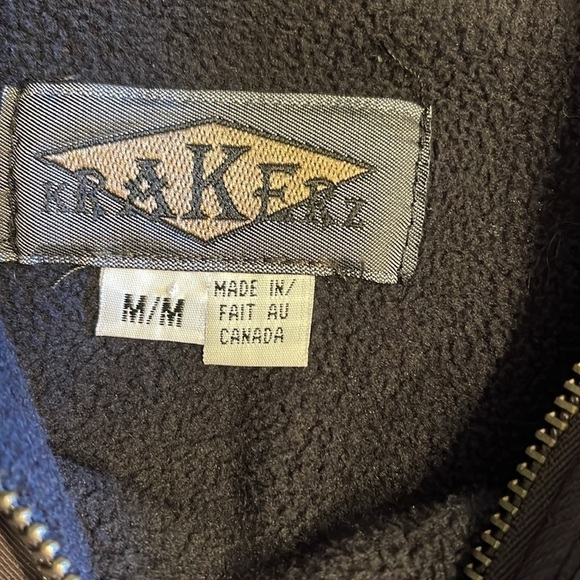 Vintage Sample Krakerz long cowl neck fleecy lined  M multi zip brown coat - Picture 4 of 10